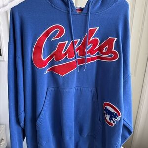 Majestic Blue and Red Cubs Hoodie Men’s